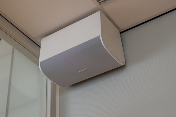 Speaker in winkel